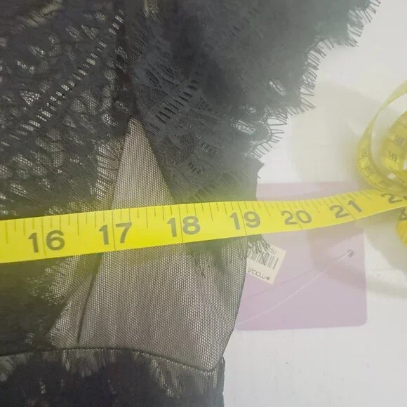 JS Collection Black Lace Dress Size 14 Ladies NWT Nude Underlay Cocktail Evening - Picture 7 of 16